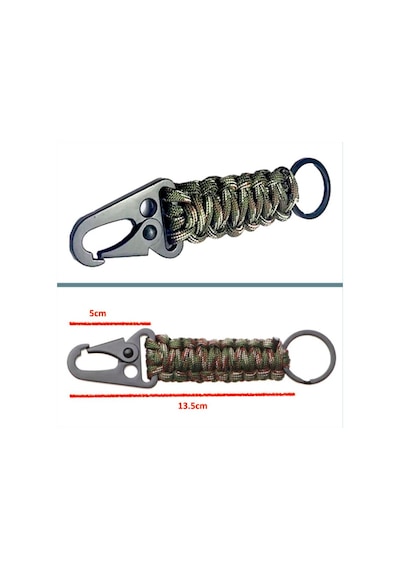 Omeniv Kamuflaj Paracord Karabina Anahtarlık Outdoor Kamp Çanta Çok Renkli