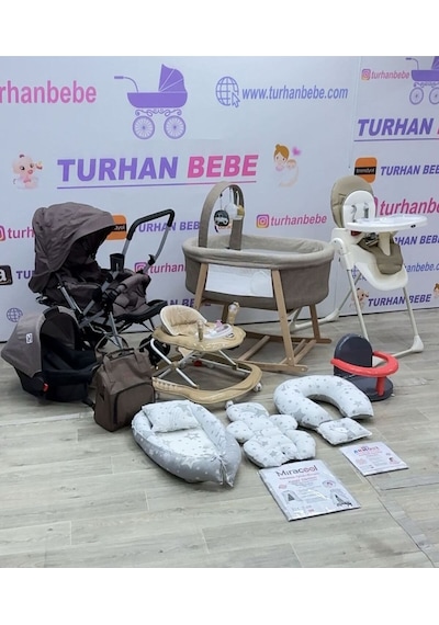 Yeni Doğan Terra Lüx Bebek Çeyiz Seti 16 Parça Ahşap Beşik Kraft Bebek Arabası Mama Sandalyesi... Kahverengi Yeni Doğan Terra Lüx Bebek Çeyiz Seti 16 Parça Ahşap Beşik Kraft Bebek Arabası Mama Sandalyesi... Kahverengi