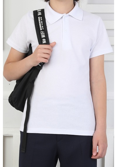 Modanino 2'li T-shirt Kız Çocuk %100 Pamuk Okul Tarz 5-13 Yaş 12278 Beyaz
