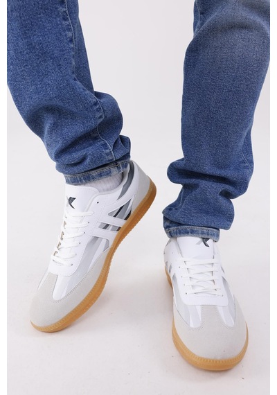 Dijital Baskı Unisex Beyaz-füme Sneaker Ayakkabı Beyaz-füme
