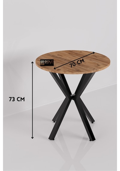 Yuvarlak Masa Atlantik Kahverengi 70 Cm Çok Renkli