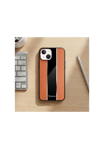 Apple İphone 13 Uyumlu Kılıf Premium Deri Kılıf Kahverengi