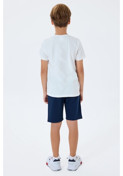 U.s. Polo Assn. Erkek Çocuk Beyaz Bermuda Takım Us2412-c-v1 Beyaz