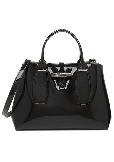 Longchamp Roseau Vernis Kadın El Ve Çapraz Çanta 10058 Hpp Siyah