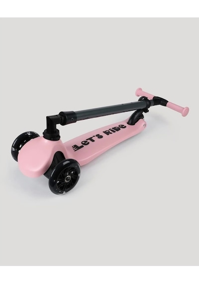 Let's Be Child Let's Ride Two Işıklı Katlanabilir 3 Tekerlekli Scooter Pembe