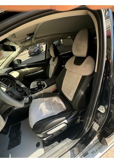 Hyundai Tucson 2021 2024 Arası Arka Sırt 2-1 .arka Sırt Kolçaklı Model Uyumlu Oto Koltuk Kılıfı
