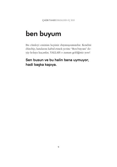 Erkeklerin İç Sesi - Çağrı Taner - Hayykitap