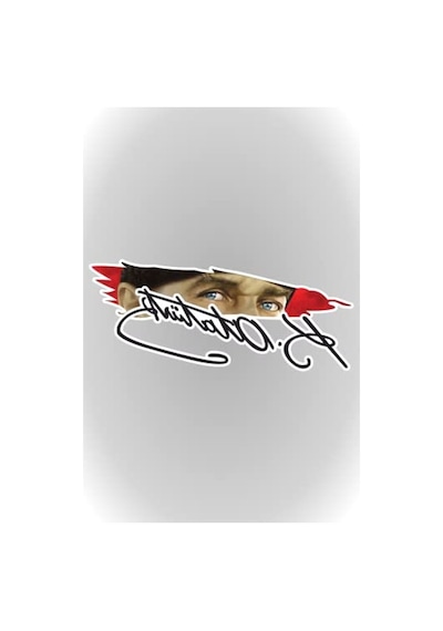 20 X 8.5 Cm Boyutunda Türk Bayrağı Sticker, Atatürk İmzası Abanoz