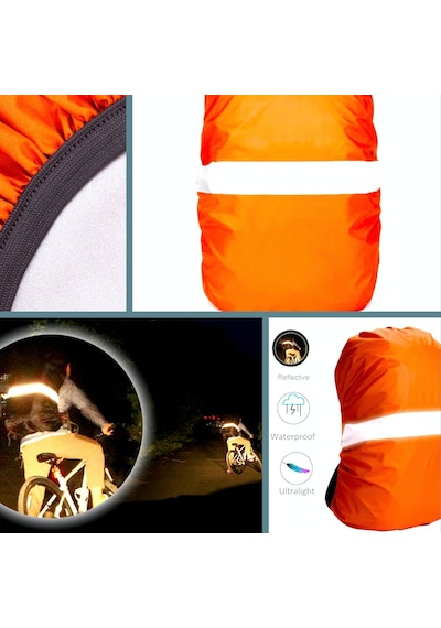 Omeniv 80lt Turuncu Reflektörlü Kılıf Sırt Çantası Kılıfı Toz