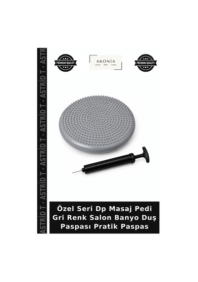 Özel Seri Dp Masaj Pedi Gri Renk Salon Banyo Duş Paspası Pratik Paspas Diğer
