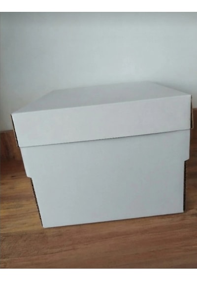 Arşiv Kutusu 25 32 20cm 3 Adet Çift Oluk Beyaz