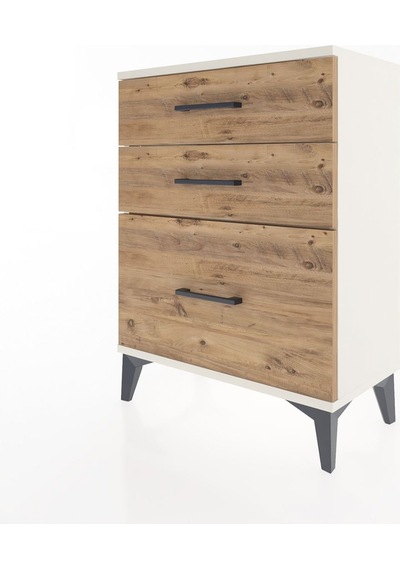 Arges Komodin 3 Çekmeceli 60x30x80 Aytaşı-çam Aytaşı