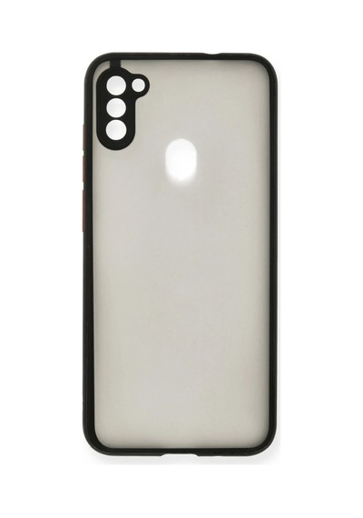 Samsung Galaxy A11 Kılıf Montreal Silikon Kapak - Siyah 0.2M-Çok Renkli