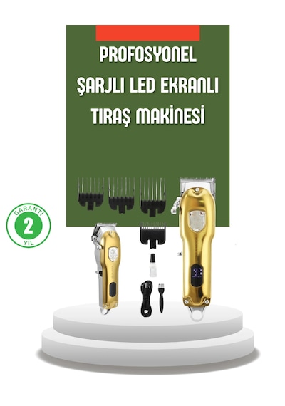 Mey İthalat Güçlü Motorlu Lcd Ekranlı Şarjlı Tıraş Ve Şekillendirme Makinesi