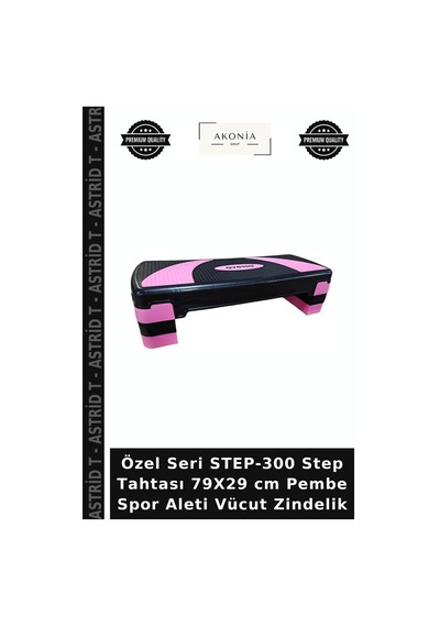 Özel Seri Step-300 Step Tahtası 79x29 Cm Pembe Spor Aleti Vücut Zindelik