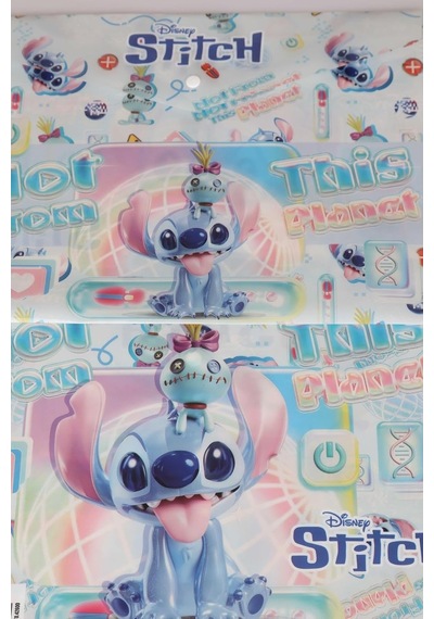 Disney Lisanslı Stitch 15 Parça Full Kırtasiye Seti, Çıtçıt Dosya, Silgili Kurşun Kalem, Roket Silgi
