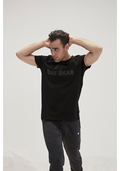 Bad Bear Erkek Siyah Baskılı Bisiklet Yaka Tişört 190107002-MID Siyah