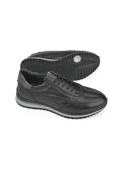 Ziya, Erkek Hakiki Deri Sneaker 1611002z415 Siyah 1231002 415 000