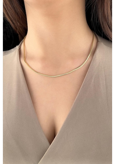 Fiyonk Kuyumculuk 14 Ayar Altın İtalyan Balık Sırtı Zincir İnce 2,50 MM 001
