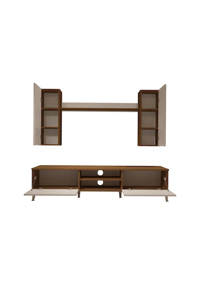 Decoraktiv Eko 7 Mdf Dvd Gold Tv Ünitesi Tv Sehpası Ceviz - Beyaz