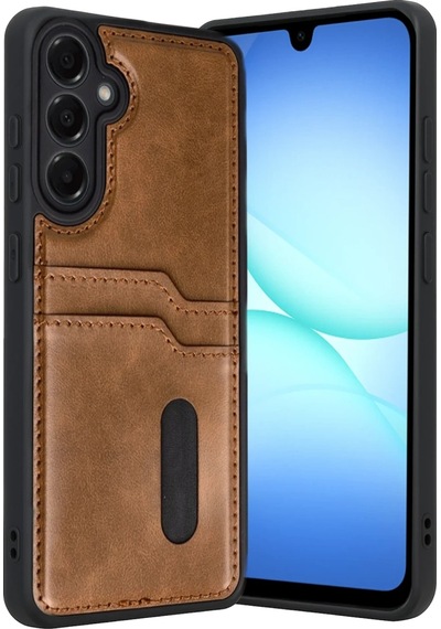 Samsung Galaxy A57 5g Sara Kartvizitli Deri Kılıf - Taba 0.2M-Çok Renkli