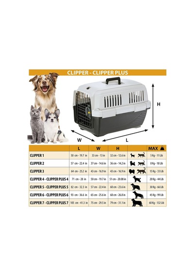Ferplast Clipper 7 Plus Kedi Köpek Taşıma Kafesi 105x75x79cm