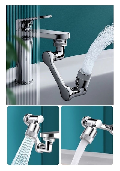 Evrensel 2 Modlu Robotik Kol Mutfak Banyo Musluk Başlığı
