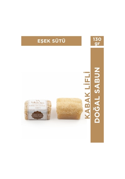 Volkan Ates Natural & Beauty Eşek Sütü Kabak Lifli Doğal Sabun 130 G
