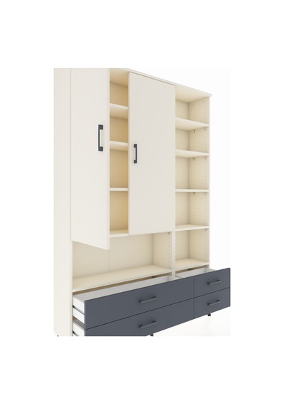 Arges Dolap 10 Raflı 4 Çekmeceli 2 Kapaklı 132x30x195 Aytaşı-aytaşı/antrasit Aytası/antrasıt Arges Dolap 10 Raflı 4 Çekmeceli 2 Kapaklı 132x30x195 Aytaşı-aytaşı/antrasit Aytası/antrasıt