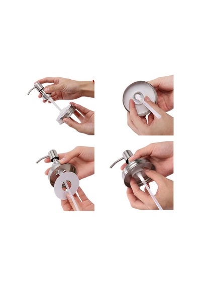 Ahşap Etiketli Şık Pas Yalıtımlı Pompa Şişesi Dispenser - 304 Paslanmaz Çelik Banyo Veya Mutfak Jel/sıvı Kap Çok Renkli