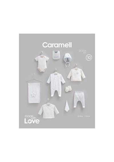 Caramell Pamuk Teddy Bear 10'lu Set 0-3 Ay 50-56 Cm Mavi Crml.ze2516.mav