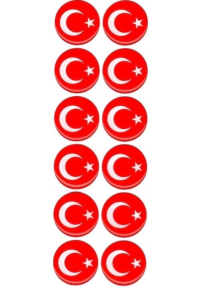 Türkiye Plaka Damla Etiket Pulu - Türk Bayrağı Plaka Pul Sticker (527699734)