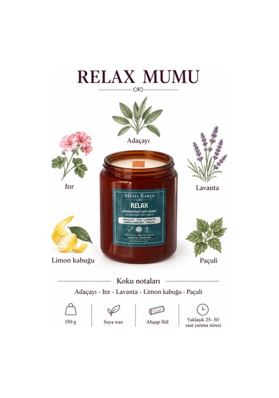 Aromaterapi Soya Mum - Relax Relaks 150 Gr Beyaz
