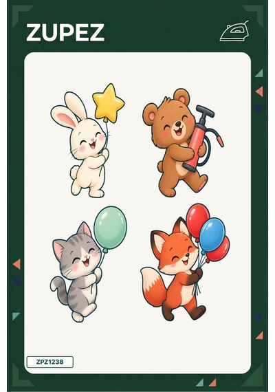 Minik Balon Atölyesi 19x25 Cm Ütüyle Uygulanan Baskı Zpz1238 - 928157047