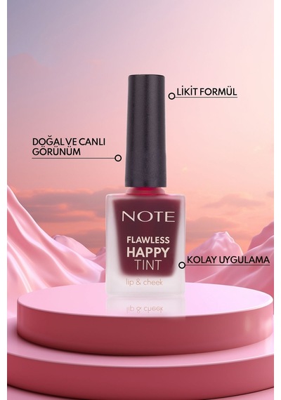 Happy Tint Dudak Ve Yanak Likit Allık - 02 Wild Cherry - Mor Diğer
