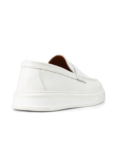 Deery Erkek Beyaz Hakiki Deri Loafer Ayakkabı - 02043mbyzp01 Beyaz