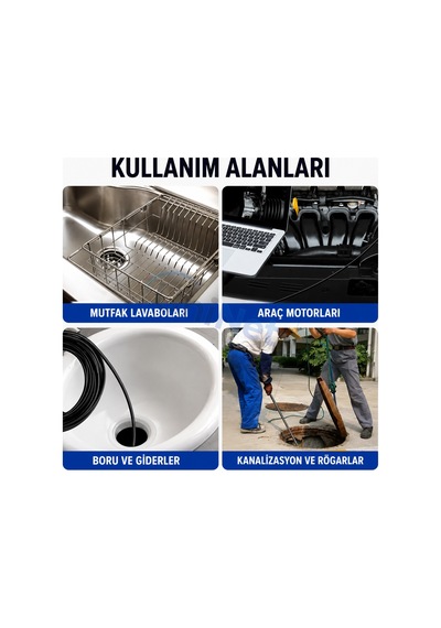Uninet Türkiyede Ilk 10 Metre 3 Kameralı Android Ve Bilgisayar Uyumlu Endoskop Yılan Kamera 1080p Full Hd