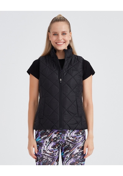 Skechers W Outerwear Padded Vest Kadın Siyah Yelek S232433-001 Siyah