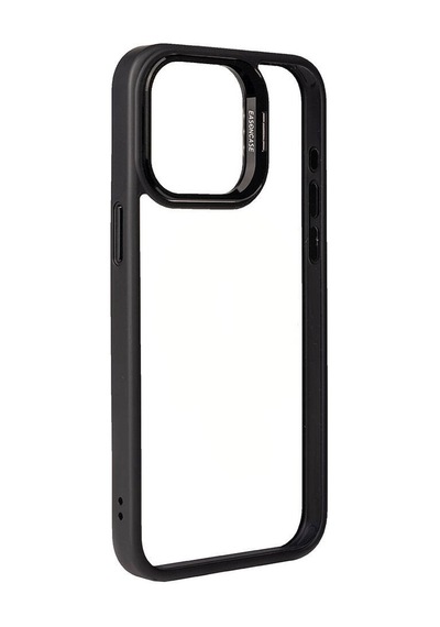 Apple Uyumlu iPhone 15 Pro Kılıf Kamera Lens Korumalı Standlı Zore Klon Lensli Kapak