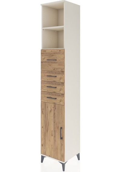 Hyperion Dolap 3 Raflı 4 Çekmeceli Tek Kapaklı 44x44x243 Ayta... Aytaşı
