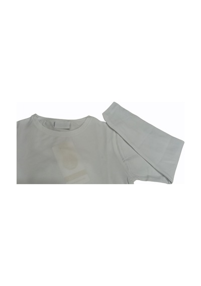 Özdemirli Bebe Basic Düz Bisiklet Yaka Uzun Kollu Likralı Badi Sweat T-shirt Beyaz