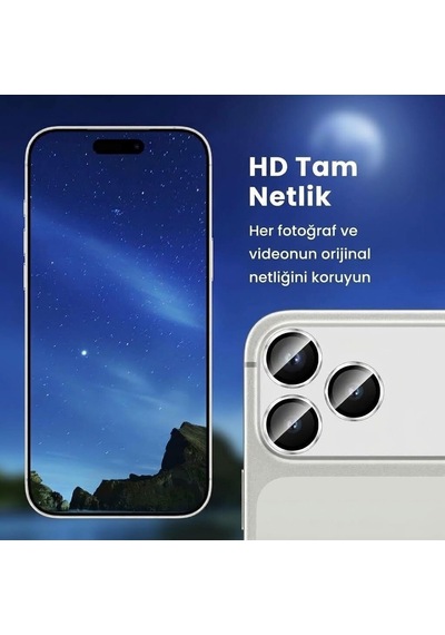Enfein Apple iPhone Uyumlu 18 Pro İle Uyumlu Cmcov Kamera Lens Koruyucu Kolay Tak Çıkar Ergonomik İnce Tasarım Kırılma Ve Çizilme Önleyici Cherry Sku: Zeusb0hlfn2jl8 -