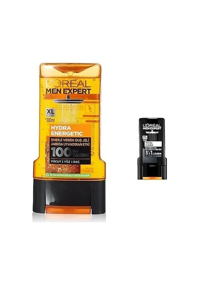 Men Expert Hydra Energetic Taurin İçeren Duş Jeli 300 Ml + Men Expert Total Clean 5'i 1 Arada Kömürlü Duş Jeli 300 Ml Açık Mavi Men Expert Hydra Energetic Taurin İçeren Duş Jeli 300 Ml + Men Expert Total Clean 5'i 1 Arada Kömürlü Duş Jeli 300 Ml Açık Mavi