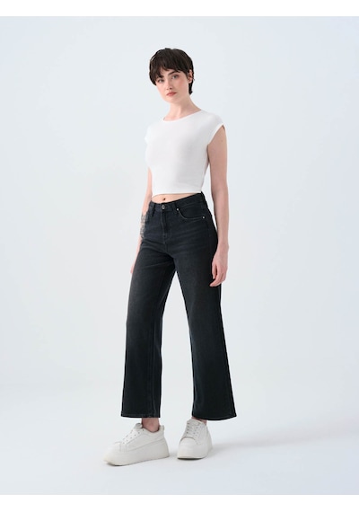 Loft Bella Regular Fit Siyah Kadın Jean Pantolon Lf2038792 Siyah