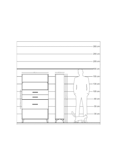 Arges Dolap 2 Raflı 3 Çekmeceli 88x30x163 Antrasit-antrasit Antrasit