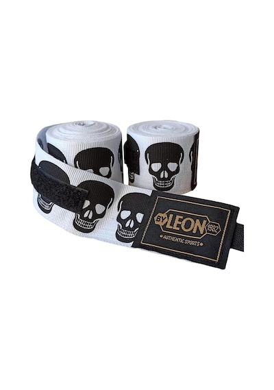 Leon Big Skulls Kuru Kafa 5 Metre Boks Bandajı Beyaz