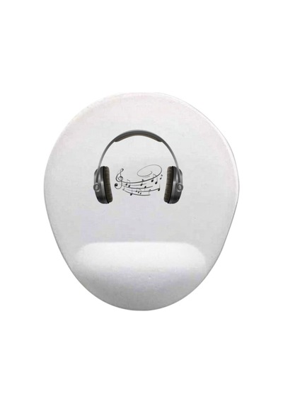 Headphone Oval Bilek Destekli Mouse Pad Mousepad