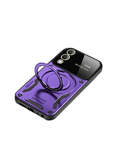 Galaxy Uyumlu S25 Edge Kılıf Joy Lens Standlı Kapak - Mor