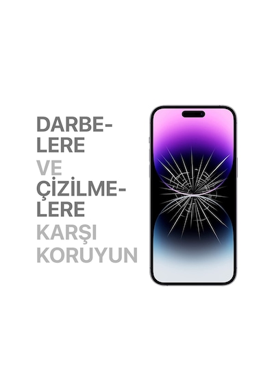 Apple iPhone Uyumlu 14 Pro Max Için Ekstra Güçlü Tam Koruma Sağlayan Lazer Kesim Premium Ekran Koruyucu