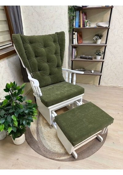 Asedia Mama Puflu Lake Yeşil Minderli Sallanan Emzirme Koltuğu